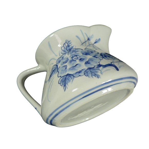 Pitcher Teapot Ice Lip Hand Painted Glaze Floral - Picture 2 of 8